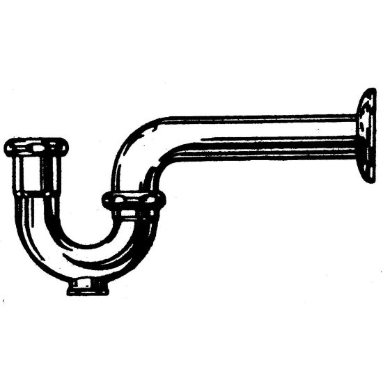 Picture of P-Trap Tubular-brass Adjustable 17-gauge With-clean-out Chrome-plate 1-1/2"