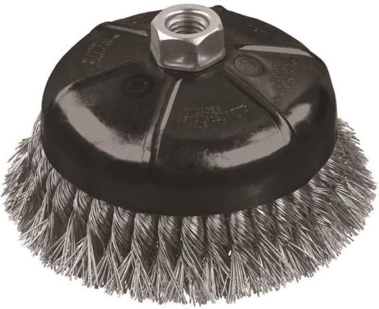 Picture of 4" Knotted-Wire Cup-Brush Carbon-steel 5/8"-11 Arbor