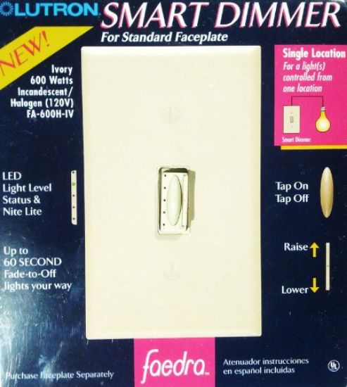 Picture of Faedra Smart Lighting-Dimmer 600W Single-Pole Ivory