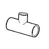 Picture of 1 X 1 X 1/2" Reducing-Tee S X S X S Schedule-40 PVC
