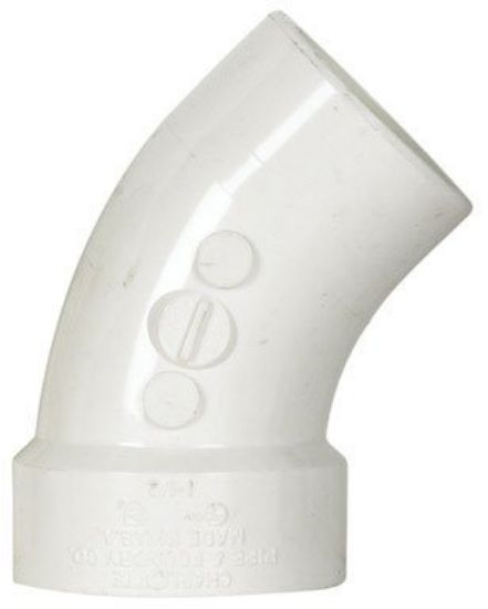 Picture of PVC-Plumbing Schedule-40 DWV-Rated 1-1/2" Eighth-Bend STREET