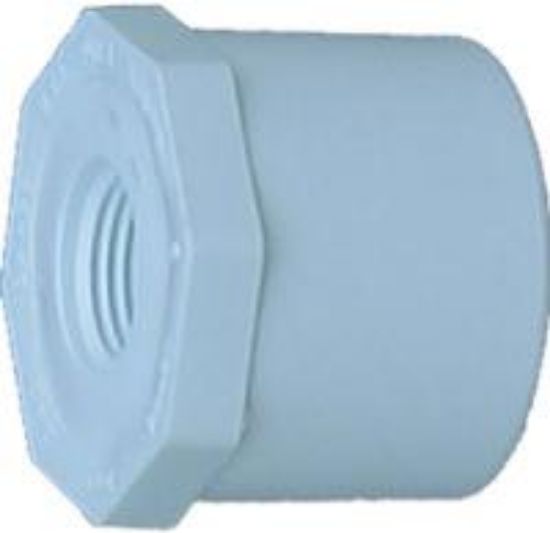 Picture of PVC-Plumbing Schedule-40 Reducer-Bushing 1-1/2" x 3/4" Spigot X FPT