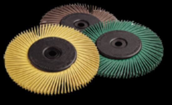 Picture of Radial-Bristle-Brush Color Dark-Brown 36-Grit 6" x 1/2" x 1"