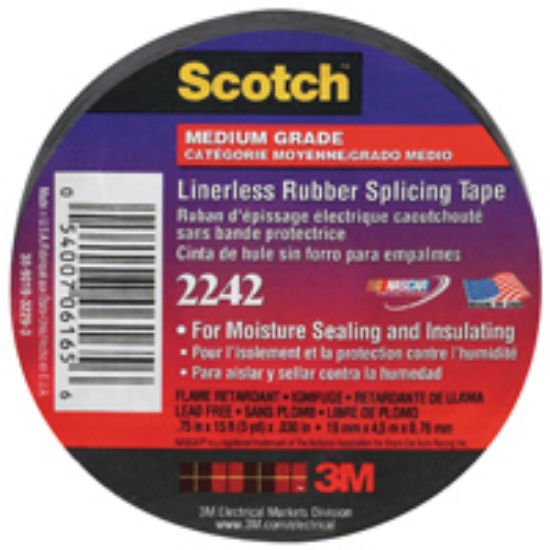 Picture of 2242 Linerless Rubber Electrical-Splicing-Tape 3/4"