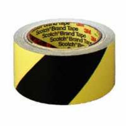Picture of 5702 Safety And Yellow Diagonally Striped Vinyl Tape Stripe 1" X 108'