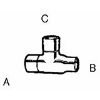Picture of Wrot-Copper Pressure-Rated Reducing-Tee C x C x C 3/4" x 3/4" x 1/2"
