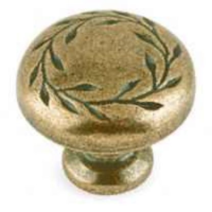 Picture of 1-1/4" Brass Leaf-Design Cabinet-Knob