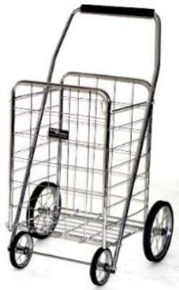 Picture of Jumbo 4-Wheel Shopping-Cart Chrome