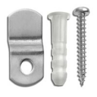 Picture of Metal Mirror Clips With-Screws & Anchors 1/8"