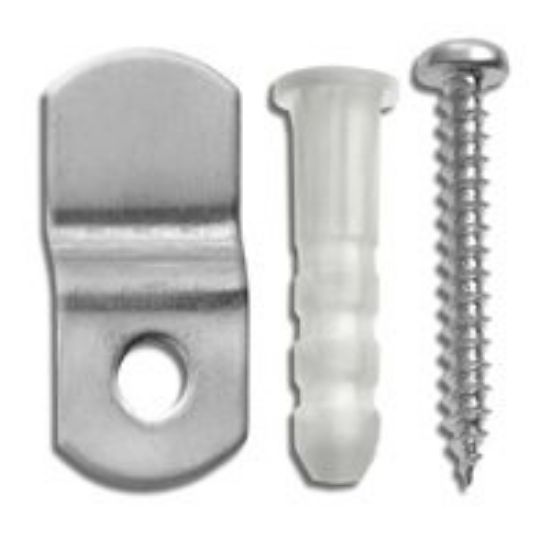 Picture of Metal Mirror Clips With-Screws & Anchors 1/8"