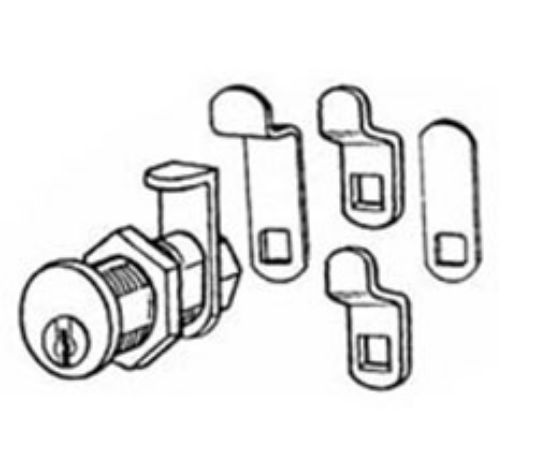 Picture of Mailbox-Lock Finish Chrome-Plated Keyed 5 Cams BG