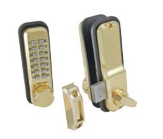 Picture of Push-Button Surface Mounted Dead-Bolt Satin-Chrome