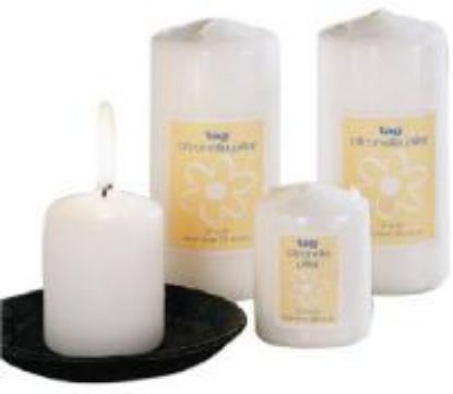 Picture of 6" Citronella Pillar- White