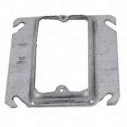 Picture of Electrical-Box-Cover Square Steel 4" 1/2" Rise