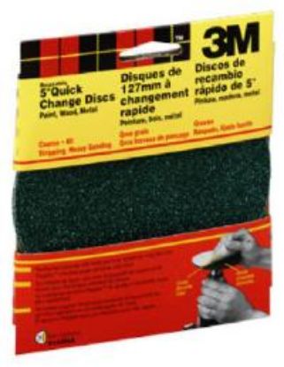 Picture of 9143w 5" Coarse - No-hole Hook-&-loop Sanding-disc 5/pk