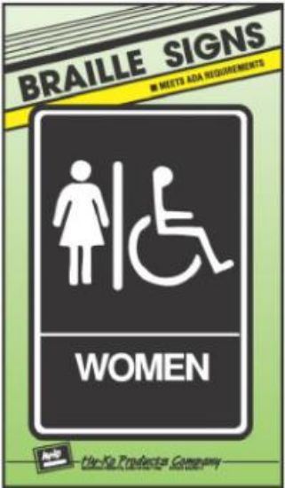 Picture of 6 x 9Brail Wome Rest Sign