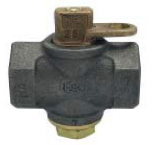 Picture of Gas-Meter-Valve Flat-Head Lockwing Black Iron Body 1-1/4"