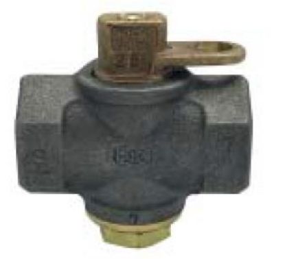 Picture of Gas-Meter-Valve Flat-Head Lockwing Black-Iron Body 1-1/2"