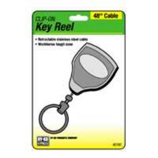 Picture of Retractable Key-Reel Clip-On Black 48"