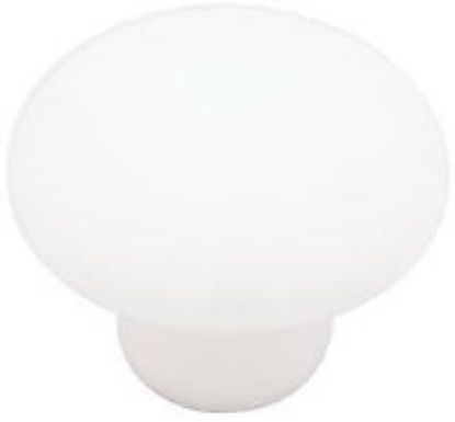 Picture of 1-3/8" WHT Ceramic Round Cabinet-Knob