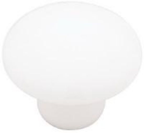 Picture of 1-3/8" WHT Ceramic Round Cabinet-Knob