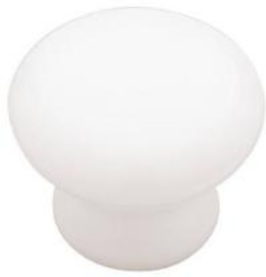 Picture of Round Cabinet-Knob Ceramic White 1-1/4"