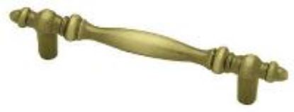Picture of 4" Antique-Brass Decorative Pull