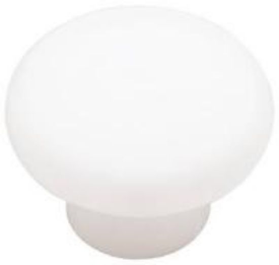 Picture of 1-3/8" Wht Plastic Round Cabinet-knob