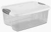 Picture of Latch Storage-Box With White Lid And Blue Latches 15-Quart