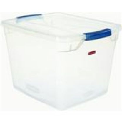 Picture of Storage-bin Clear Blue-latches 29-quart