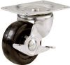 Picture of Swivel Plate-caster W/ Brake Rubber Wheel 3" 175 Lb Load Capacity