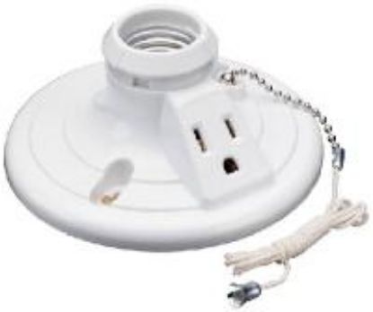 Picture of Light-Bulb-Socket White Pull-Chain