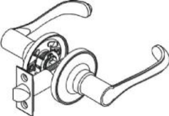 Picture of Satin-Nickel Passage-Lever Set