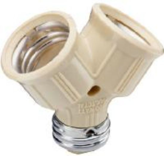 Picture of Ivory Twin-Socket Light-Socket