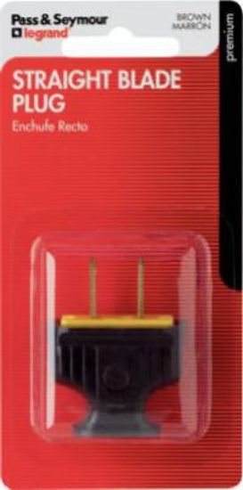 Picture of Residential Flat-Plug Brown 15-Amp 125-Volt