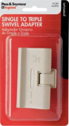 Picture of Swivel Triple Adapter Ivory 15-Amp 125-Volt