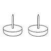 Picture of Plastic Base Tack Furniture-Glides 1-1/8"