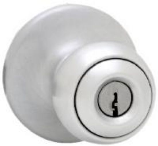 Picture of Lock-set Entrance-type Knob 26d Satin-chrome