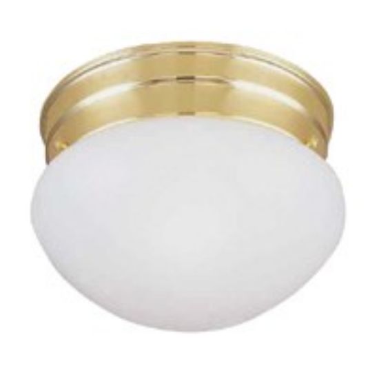 Picture of Light-Fixture 1-Bulb Flush-Mount Polished Brass