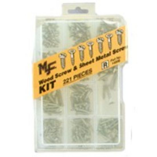 Picture of Wood And Sheetmetal Screw Assortment Kit 221-pieces