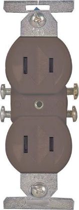 Picture of Electrical-Outlet Duplex-Receptacle 15-Amp 125-Volt Brown