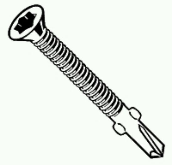 Picture of Sheetmetal-Screw Zinc-Plated Self-Drilling 1/4" x 2-1/2"