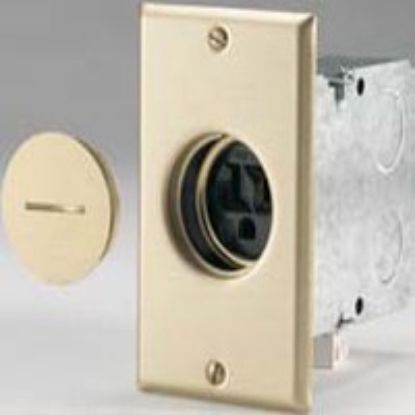 Picture of Brass Floor Box Single-Receptacle