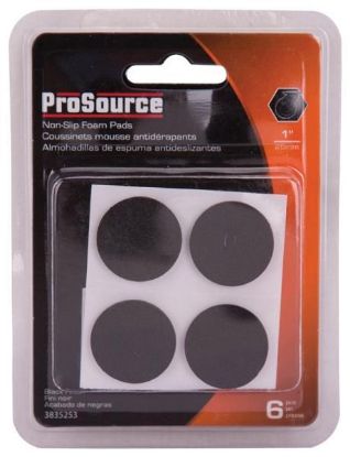 Picture of Furniture-Pad 6-Pack 1" Foam Round Pvc Black