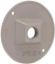 Picture of Light-Bulb-Socket Weather-Proof Electrical-Box-Cover Round Aluminum 1" x 1/2" Gray