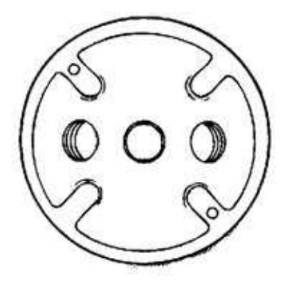 Picture of Light-Bulb-Socket Weather-Proof Electrical-Box-Cover Round 3 x 1/2" Gray