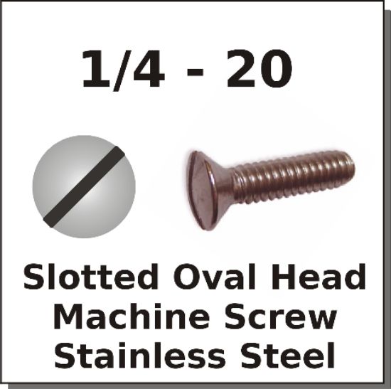 Picture of Machine-Screw Stainless-Steel 1/4"-2 x 2"