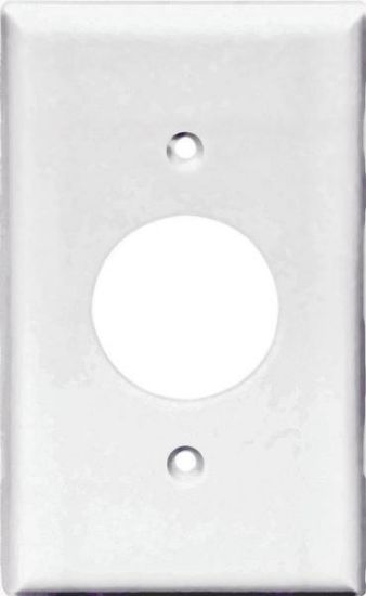 Picture of Wall-Plate Single-receptacle 1.4" Midsize Polycarbonate White