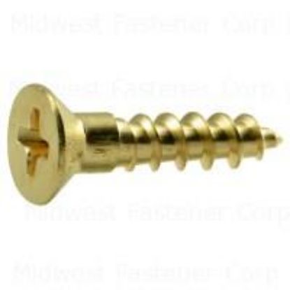 Picture of Wood-Screw 8 X 3/4 Brass Bag/2