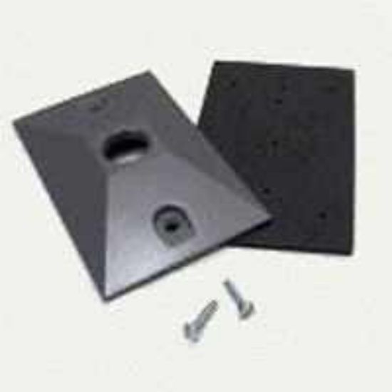 Picture of Light-Bulb-Socket Weather-Proof Electrical-Box-Cover Rectangular Aluminum 1 x 1/2" Gray